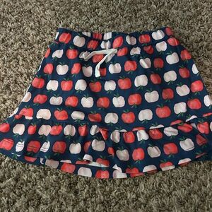 Kids Apple Print Skort